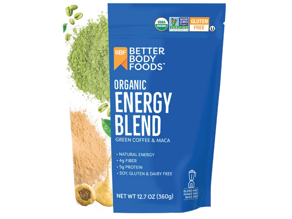 BetterBody Foods Organic Energy Blend, Plant-Based, Gluten-free, Non-GMO, 360 gram